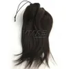 VMAE Extensions de cheveux humains droites naturelles # 1 # 1B Double Drawn 12 à 26 pouces 120g 160g Clip trou serré dans les queues de cheval avec cordon de serrage