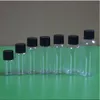 100ピース送料無料10m 20ml 30ml 40ml 50ml 100mlの白いプラスチックenpty瓶黒いキャップシャンプーボトル