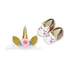 Unicorn First Walkers baby girl shoes newborn +Unicorn hair band 2pcs Moccasins Soft Infant Walker Shoe A2388