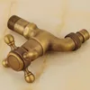 Antique Laundry Faucet Long Spout Solid Brass Washing Machine Taps Copper Retro Classic Wall Mounted Mop Pool Faucet7389087