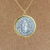 10pclots Europe and America Twotone Virgin Mary Medal Charms Wisidant Naszyjniki biżuterii DIY 236 cali łańcuchy Bożego Narodzenia G6498165