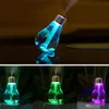 Creativo Mini Colorful USB Night Light Lampadina Purificatore d'aria DC 5V Umidificatore Mist Maker Fogger Diffusore Atomizzatore 400ml 110V-240V