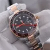 Luxusuhr m126719blro-0002 メンズ腕時計グリニッジ II 2813 自動巻きムーブメントメテオライト ダイヤルセラミック ベゼルサファイア表面スチール ストラップ