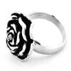 Fanssteel ze stali nierdzewnej Punk Punk vintage męskie lub damskie biżuteria róża kwiat pierścień miłosny rowerowy pierścień fSR09W3423193269414483
