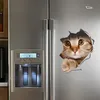 3Dウォールステッカー猫の自己接着剤キッズウォールデカール/リムーバブルビニールアート壁画用部屋のベビールームベッドルームトイレハウスウォールDIY装飾