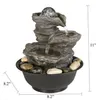 HOT Wholesales Free shipping 2019 sales!!!11.4in 3-Tier Tabletop Zen Fountain with Crystal Ball for Indoor Decoration