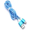 Câble de chargement USB 2.0 Type C en alliage d'aluminium, 1m, 3 pieds, tissu tressé en nylon, pour Samsung s6 s7 Android