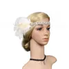 Headpiece Feather Flapper Headband Great Gatsby Headdress Vintage Włosów Klipsy dla kobiet Accesorios Para El Cabello