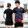 2020 Li Ning Новая бадминтонская одежда Men039s и Women039s Quick Drying с коротким рукавом с коротким рубашкой настольной теннис