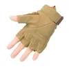 Mode-Militaire Airsoft Tir Vélo Combat Mitaines Gant Paintball Dur Carbone Knuckle Demi Doigt Gants