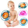 Tableware pratos tigela infantil alimentando placas de recipientes de alimentos infantis copo 360 girar a prova de derramamento aprendizagem dinnerware tigelas