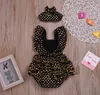 Bebek Kız Giysileri INS Paillette Giyim Setleri Tulum Kafa Suits Çocuklar Yaz Fırfır Tulumlar Fahion Kolsuz Bodysuit Onesies AYP470