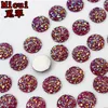 MICUI 300st 10mm Crystal AB Flatback Round Rhinestone Cabochon Gems Flat Back Harts Rhinestone för DIY -dekoration ZZ649218O