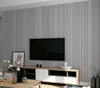 Wholesale- Plain dark gray vertical striped wallpaper waterproof PVC solid color wallpaper Engineering clothing papel de parede para quarto