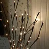 Varm vit 20LEDS LED Trädlampa Batteri Powered Christmas Fairy Flexibel String Bröllopsdekoration Inomhusbord Lampa Luminarias Nattljus