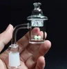 Yeni 25mm Kuvars Banger Çivi İplik Carb Cap ve Terp İnci 10mm 14mm 18mm Kadın Erkek Ortak 4590 Derece Cam Bongs