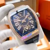 montre d'avant-garde New Crazy Hours V45 Automatique Mens Watch Diamond Bezel Cadran Noir 3D Numéro Marqueurs Cuir Caoutchouc Montres Timezonewatch E177a1
