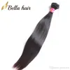 8 ~ 30inch mänsklig hår väft Obehandlad Virgin Indian Weaves 100% silkeslen raka 2 stycken Naturliga svarta färgbuntar