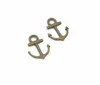 MIC 200PCS Antik Silver / Bronze / Guld Zinc Alloy Blandat Mini Nautical Anchor Charms DIY Smycken Hängsmycke Charms 15x19mm