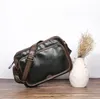 Fábrica atacado homens bolsa de couro homens bolsa de ombro retro contraste couro bolsas de lazer multifuncional moda couros de negócios docum