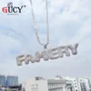 GUCY A-Z Custom Name Bubble Letters Pendant Halsband Charm Mäns CZ Hip Hop Smycken med guld Silver Tennis Chain J190713