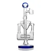 Blue Glass Bongs Smoking Pipe New Style Water Hookahs With Bowl Oil Tag Dag Rig Tobacco Smoking Bongs Heady Smoking Pipe