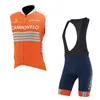 Capo Team Cykling Ärmlös Jersey Vest Bib Shorts Sätter Sommar Män 3D Gel Pad Andningsbara Cykel Kläder Sportkläder U81631