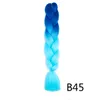 24 pollici 100 g/pacco Trecce Jumbo Ombre lunghe Jumbo Intrecciare i capelli sintetici Crochet Biondo Rosa Blu Grigio Estensioni dei capelli Africani