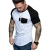 Hirigin Jogger Casual T-Shirt Herren T-Shirt Kurzarm Slim Fit Gym Elastic Sommer Muscle Tops Shirts