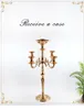 Dekorasyon Yeni Stylegold 5Arms Şamdan Şam Tutucular Metal Şamdan Gold Finish Candlesticks Candle Holder Düğün Etkinlik Dekoru