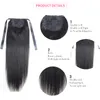 9a Klipy Ponytail w Ludzkich Hair Extensions Horsetail Peruwiański Malezyjski Indian Brazylijski Dziewiczy Remy Proste Włosy Naturalny Kolor Blondynka 613 #