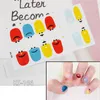 14Tips / vel DIY Kerstmis Sneeuwpop Sneeuwvlok Patronen Adhesive Nail Art Stickers Volledige Wraps Tips Slider Waterdichte Drop Shipping