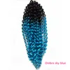 14-calowy 100g Pervado Włosy Szary Ombre Syntetyczna Woda Wave Crochet Braid Hair Extensions One Piece Bohemian Splatanie