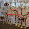 Ouro Sereia Trumpet Wedding Centerpiece Mesa Vaso para Longo Flor Titular Flor decor251