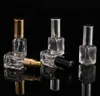 5 ml tragbare Mini-Sprühflasche, leere Parfüm-Glasflaschen, nachfüllbarer Parfüm-Zerstäuber mit schwarz-goldenen Silberdeckeln