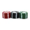 Pokerstil Tabakkvarn tre lager 3 färger Plastisk ört Hand Muller Cigarettkross Rökpipe Tillbehör1545356