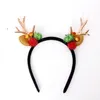 Christmas Bow Headband Deer Elk Antler Xmas Gift Hat Snowflake Cosplay Party Hair Sticks Accessories Head Band