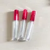 Tubos vacíos de brillo de labios Contenedores transparentes de brillo de labios Tubo de líquido para crecimiento de pestañas recargable transparente Envase cosmético con tapones de goma para niñas