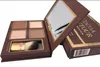 Märke Makeup Hot Cocoa Contour Kit 4 Färger Bronzers Highlighters Powder Palette Naken Färg Shimmer Stick Kosmetika Choklad Ögonskugga Wit