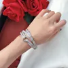 New Fashion Party Jewelry For Women rose gold bilayer bangle wedding Belt buckle Luxurious bangle superior quality Golden 263L