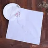 100% хлопчатобумажный платок вышивка кружева леди'handkerchiefs белый носовой платок 28 * 28см