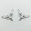 50st Hjorthuvud Antlers Antika Silver Charms Pendants Smycken DIY för halsband Armband Örhängen Retrostil 33 * 22mm