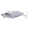 HENGJIA 100Pcs vibration 5CM 11G Metal fishing Lure bass VIB Metal bait fish spoon lures balance 8#hooks blue red 3d eyes