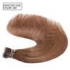 Indian Human Virgin Remy 1g per Strand Double Drawn Straight 100g Natural Black Brown Nano Ring Tip Keratin Pre Bonded Hair Extensions