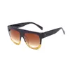 KJDSREN Brand 2020 Sunglasses Women Gradient Lens Black Leopard Flat Top Oversized Shadow Shield Ladies Sun glasses Shade Oculos