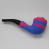 Newest Style Colorful Silicone Glass Smoking Handpipe Dry Herb Tobacco Filter Tube Portable Innovative Design High Quality DHL Free