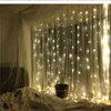 2x2 3x1 3x2 3x3 6x3m LED STRING LICHTEN Kerst Fairy Lights Garland Outdoor Home For Wedding Party Gordijn Garden Decoratie267H