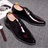 Spike Dress Shoes Men 2020 Herenschoenen Patent Leather Black Shoes Designer Version Formal Shoes Zapatos Oxford Hombre Derbies