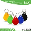 100 sztuk / partia F08 Częstotliwość karty Keyfob 13.56MHz Classic Key Ring FOB ABS RFID Unikalne FOBS do kontroli dostępu