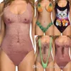 2019 Costume da bagno donna divertente Nake Stampa One Piece Backless Hairy Man Donna sexy Summer Bathing Servizio di sicurezza personale256Y3480811